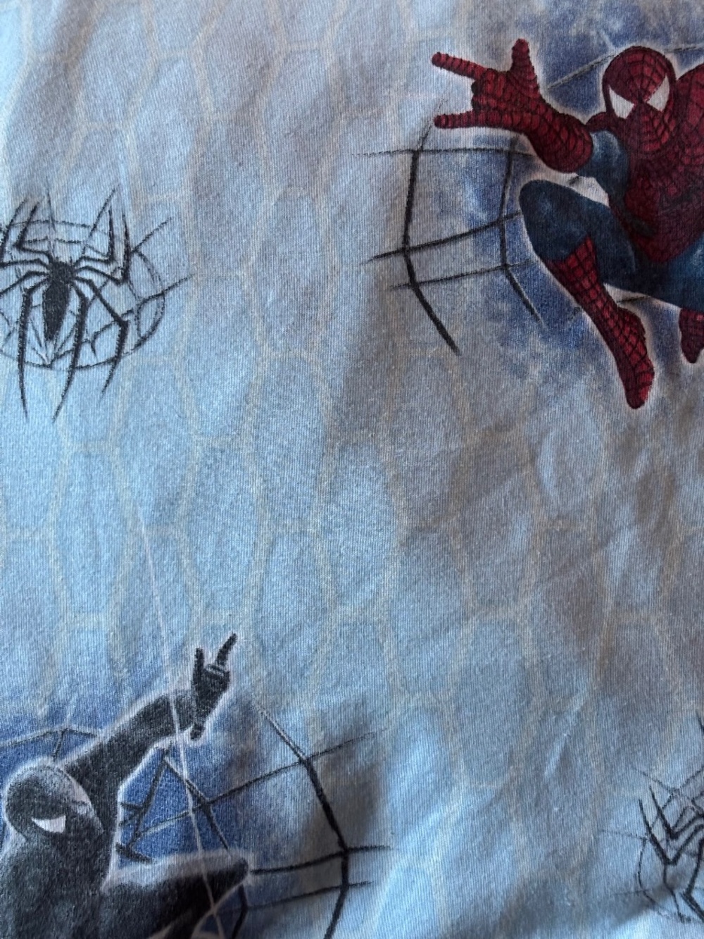 Marvel Spider-Man Full Size Fitted Bed Sheet Blue Red Graphic Character Bedding